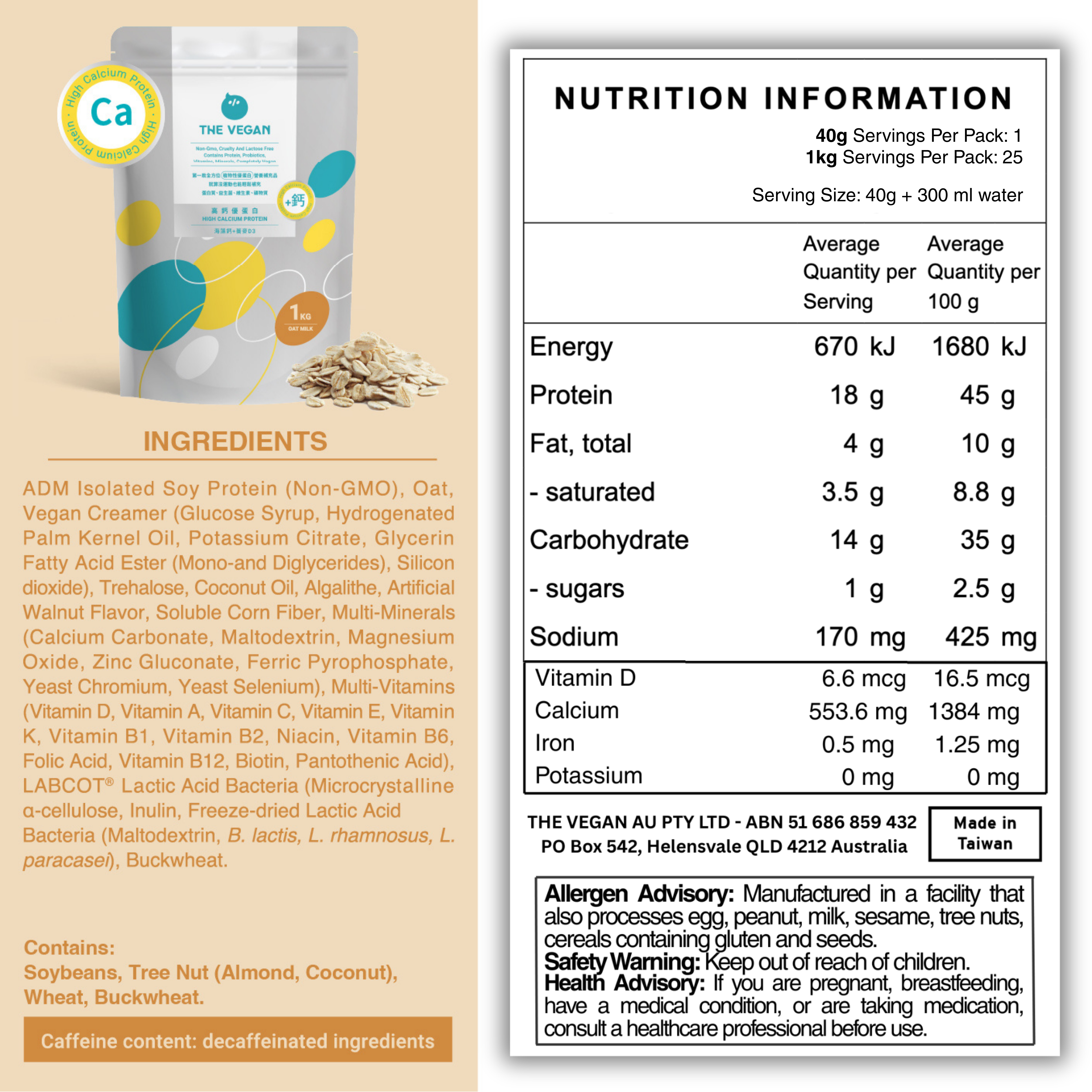 Oat Milk | High Calcium Collection The Vegan